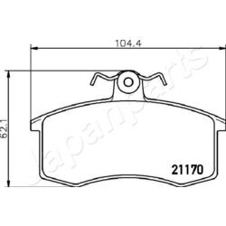 Sada brzdových platničiek kotúčovej brzdy JAPANPARTS PA-045AF - obr. 1