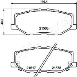 Sada brzdových platničiek kotúčovej brzdy JAPANPARTS PA-823AF - obr. 1