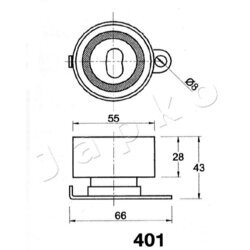 Napinák ozubeného remeňa JAPKO 45401 - obr. 1