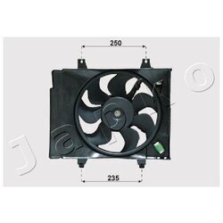 Ventilátor chladenia motora JAPKO VNT332001