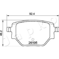 Sada brzdových platničiek kotúčovej brzdy JAPKO 510408 - obr. 1