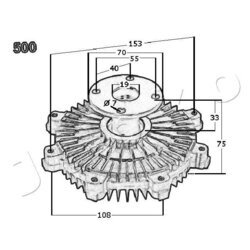 Spojka ventilátora chladenia JAPKO 36500 - obr. 2