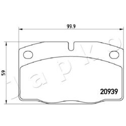 Sada brzdových platničiek kotúčovej brzdy JAPKO 500406 - obr. 1