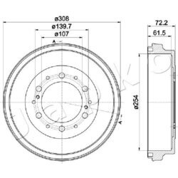 Brzdový bubon JAPKO 56225