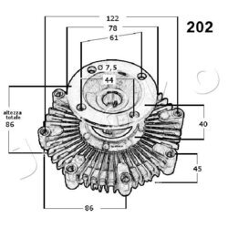 Spojka ventilátora chladenia JAPKO 36202 - obr. 2