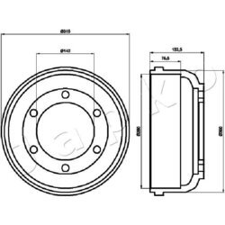 Brzdový bubon JAPKO 560317