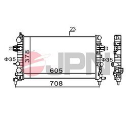 Chladič motora JPN 60C9034-JPN