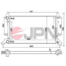 Chladič motora JPN 60C9061-JPN - obr. 1