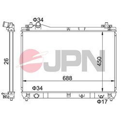 Chladič motora JPN 60C9049-JPN - obr. 1