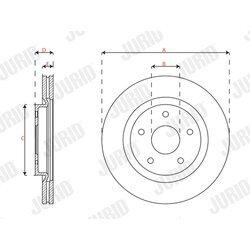 Brzdový kotúč JURID 563582JC - obr. 2
