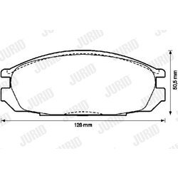 Sada brzdových platničiek kotúčovej brzdy JURID 572290J