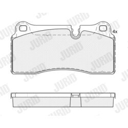 Sada brzdových platničiek kotúčovej brzdy JURID 574144J