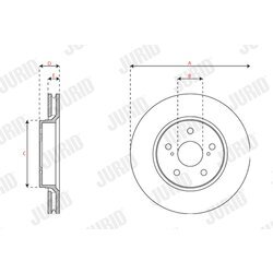 Brzdový kotúč JURID 563459JC - obr. 2