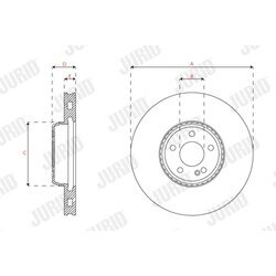Brzdový kotúč JURID 563465JC-1 - obr. 1