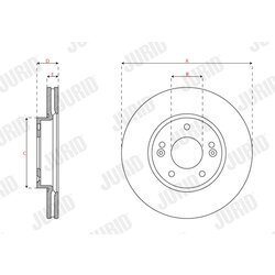 Brzdový kotúč JURID 563579JC - obr. 1