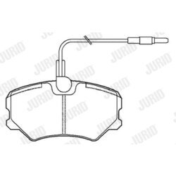 Sada brzdových platničiek kotúčovej brzdy JURID 571904J