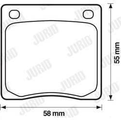 Sada brzdových platničiek kotúčovej brzdy JURID 572102J
