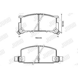 Sada brzdových platničiek kotúčovej brzdy JURID 572172J