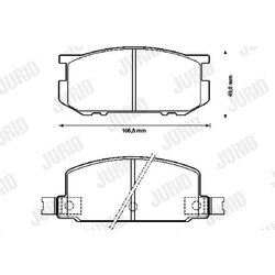 Sada brzdových platničiek kotúčovej brzdy JURID 572177J