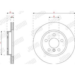 Brzdový kotúč JURID 563291JC - obr. 2