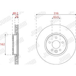 Brzdový kotúč JURID 563304JC