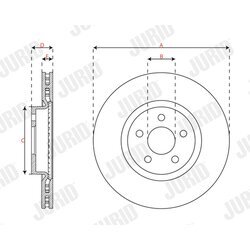 Brzdový kotúč JURID 563697JC - obr. 2