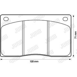 Sada brzdových platničiek kotúčovej brzdy JURID 571533D