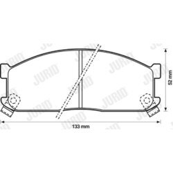 Sada brzdových platničiek kotúčovej brzdy JURID 572332J