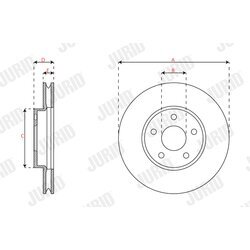 Brzdový kotúč JURID 563663JC - obr. 1