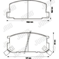 Sada brzdových platničiek kotúčovej brzdy JURID 572219J