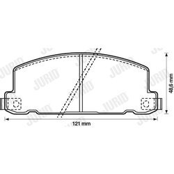 Sada brzdových platničiek kotúčovej brzdy JURID 572258J