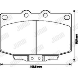 Sada brzdových platničiek kotúčovej brzdy JURID 572174J