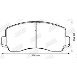 Sada brzdových platničiek kotúčovej brzdy JURID 572302J