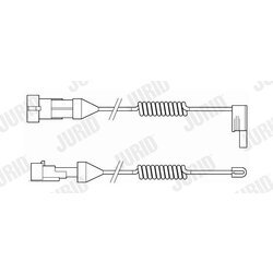 Výstražný kontakt opotrebenia brzdového obloženia JURID FAI105