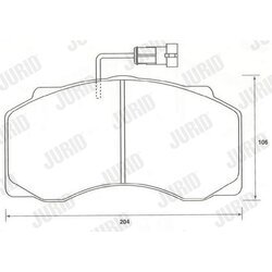 Sada brzdových platničiek kotúčovej brzdy JURID 2907709561