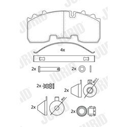 Sada brzdových platničiek kotúčovej brzdy JURID 2926505390