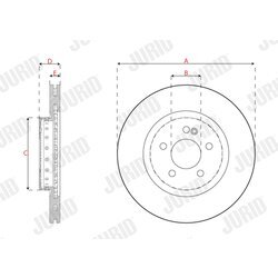 Brzdový kotúč JURID 563468JVC-1 - obr. 2