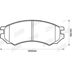 Sada brzdových platničiek kotúčovej brzdy JURID 571400J