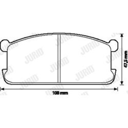 Sada brzdových platničiek kotúčovej brzdy JURID 572216J