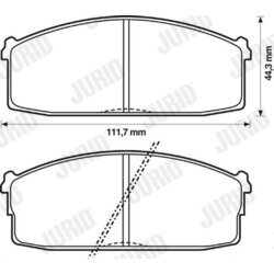 Sada brzdových platničiek kotúčovej brzdy JURID 572230J
