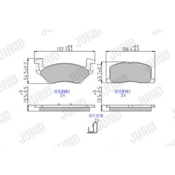 Sada brzdových platničiek kotúčovej brzdy JURID 572327J