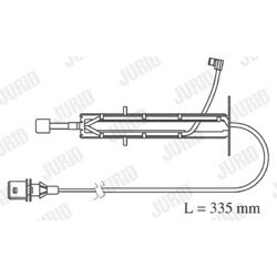 Výstražný kontakt opotrebenia brzdového obloženia JURID FAI186 - obr. 1