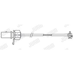 Výstražný kontakt opotrebenia brzdového obloženia JURID FWI395 - obr. 1
