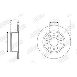 Brzdový kotúč JURID 563593JC - obr. 2