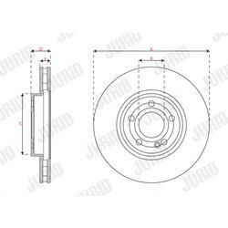Brzdový kotúč JURID 563637JC - obr. 2