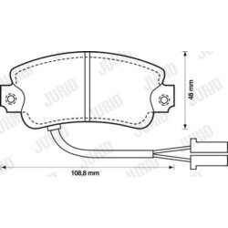 Sada brzdových platničiek kotúčovej brzdy JURID 571341J