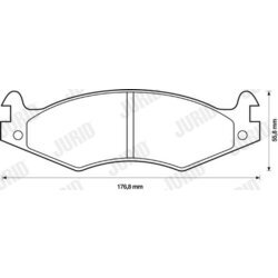Sada brzdových platničiek kotúčovej brzdy JURID 571424J