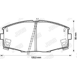 Sada brzdových platničiek kotúčovej brzdy JURID 572266J