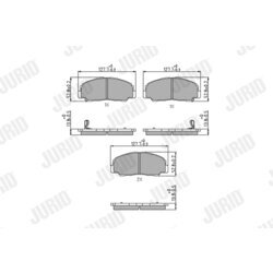 Sada brzdových platničiek kotúčovej brzdy JURID 572278J