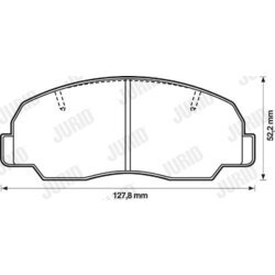 Sada brzdových platničiek kotúčovej brzdy JURID 572293J